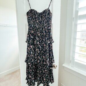 Floral Print Tierd Midi Dress - Lulu's